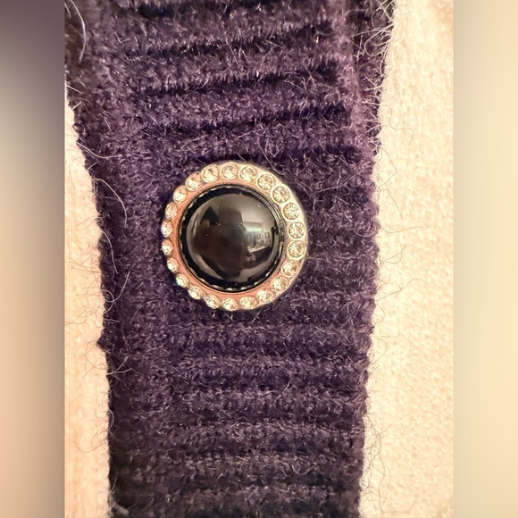 Karl Lagerfeld XL NWT Cream and Black Quilted Cardigan - Picture 7 of 9